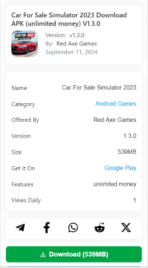 Benefits of Car For Sale Simulator 2023 Download APK Unlimited Money